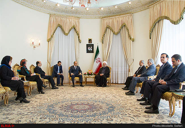 دیدار حسن روحانی رئیس جمهور کشورمان با دیمیتریس سیلورس رئیس مجلس قبر