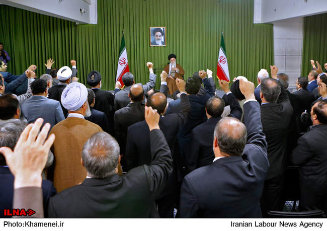 دیدار ‌‫رئیس و نمایندگان مجلس شورای اسلامی با رهبر انقلاب