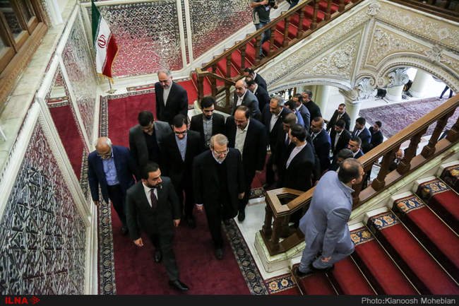 دیدار و نشست خبری روسای مجلس ایران و عراق