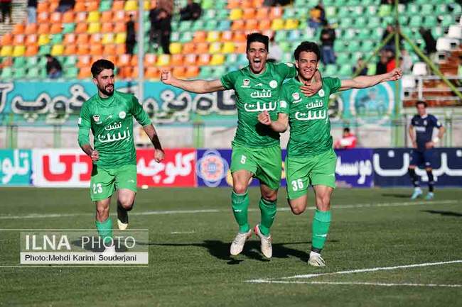 تساوی تیم فوتبال ذوب آهن اصفهان مقابل ملوان انزلی 