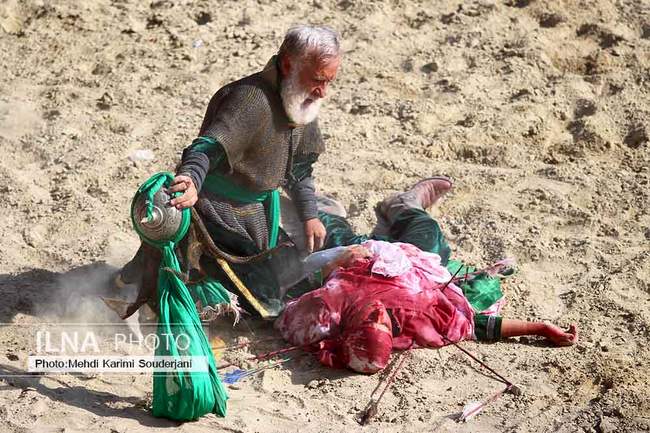 مقتل خوانی و نمایش همزمان تعزیه در امامزاده شاه کرم اصفهان 