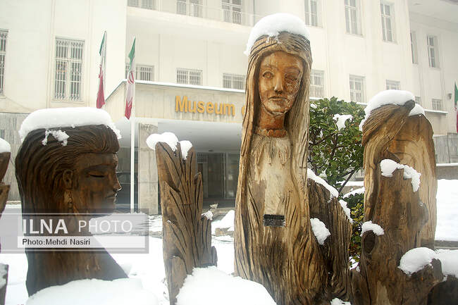برف زمستانی در سعدآباد