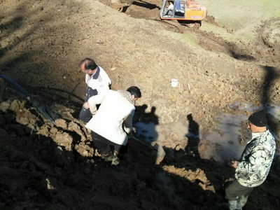 مرمت خطوط آبرسانی روستای سراگاه شهرستان تالش