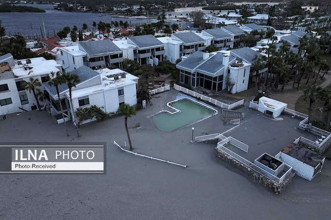 تصاویر هوایی از خسارات طوفان  میلتون 