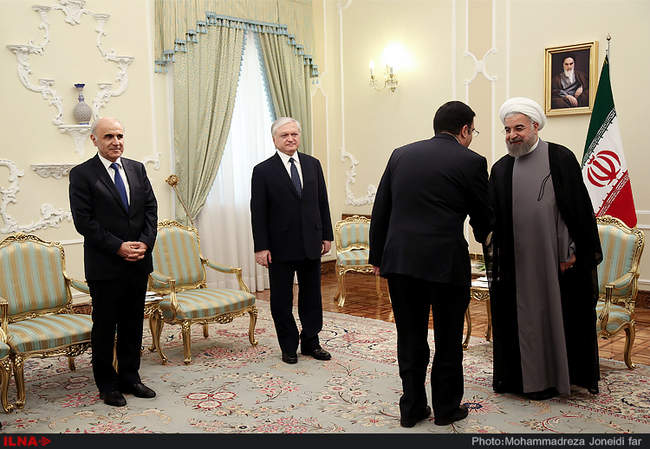 دیدار وزیر امور خارجه ارمنستان با رئیس جمهور