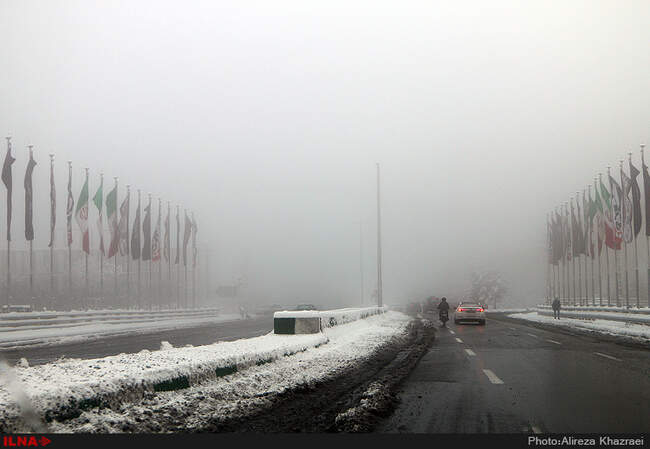 بارش برف پاییزی در تهران