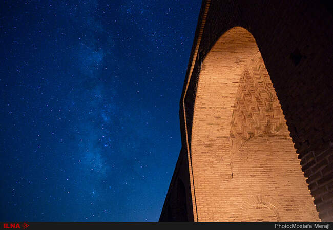 نماهای شبانه کاروانسرای ساسانی دیرگچین