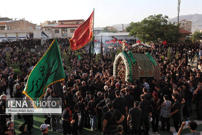 مراسم کهن نخل گردانی تفرش در عصر عاشورا
