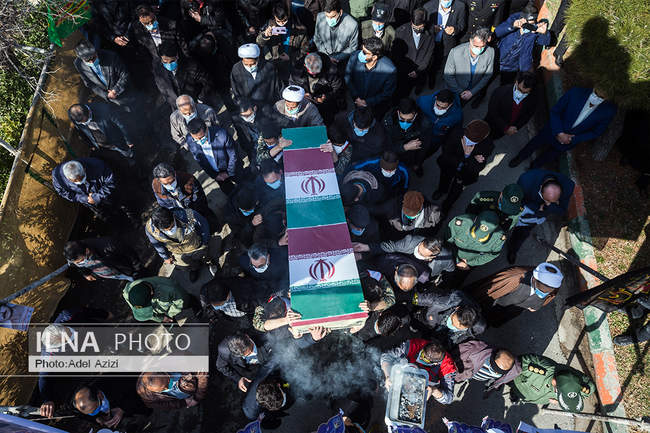 تشییع پیکر مطهر ۵ شهید گمنام در استان مرکزی