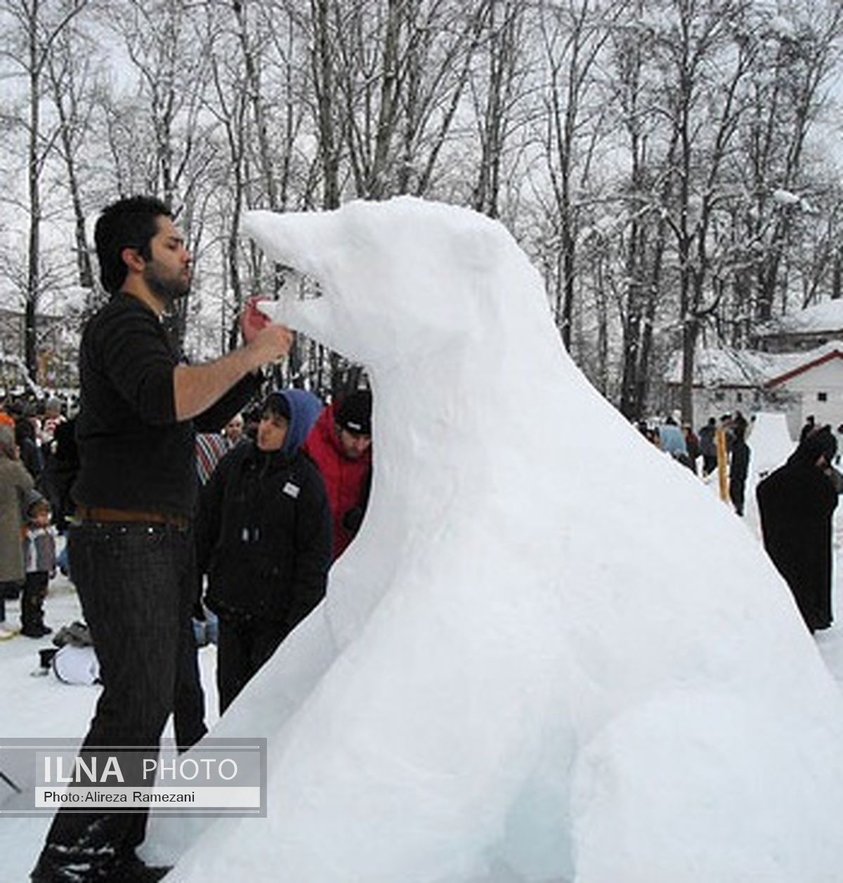 برگزاری جشنواره آدم برفی در لاهیجان 