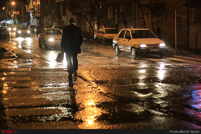 شب بارانی تهران