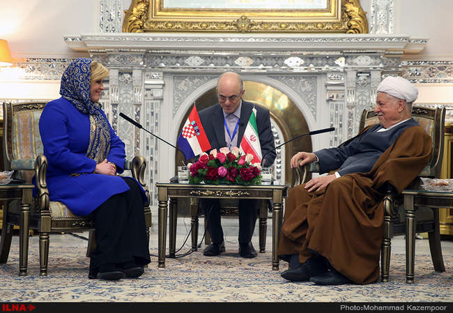  دیدار رئیس جمهور کرواسی با آیت‌الله هاشمی رفسنجانی
