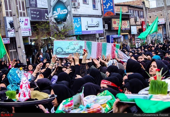 تشیع پیکر مطهر دو شهید گمنام در ساری‎