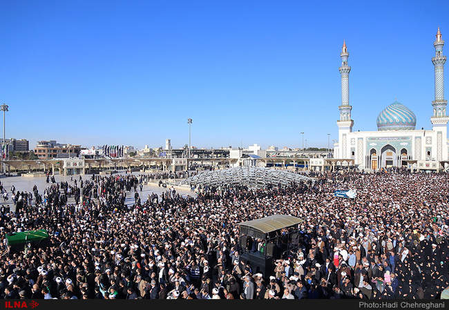 مراسم تشییع و تدفین پیکر آیت الله هاشمی شاهرودی در قم