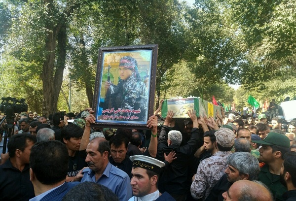 تشییع پیکر کوچکترین شهید حادثه تروریستی اهواز 