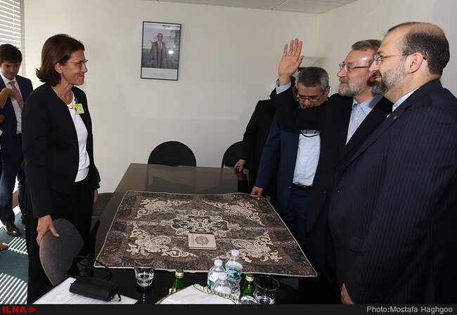 دیدار علی لاریجانی با نایب رییس مجلس فرانسه