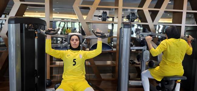 تمرین ریکاوری ملی پوشان فوتسال بانوان در سالن جیم