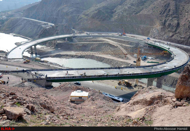  مراحل تکمیل آزادراه قزوین رشت محدوده منجیل رودبار