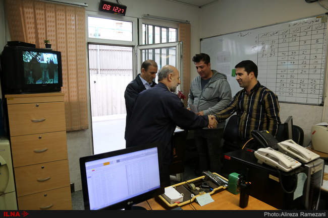 دیدار نوروزی علیرضا محجوب (دبیرکل خانه کارگر) و افشین حبیب زاده از پر