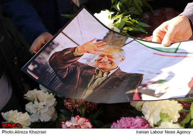 مراسم تشییع پیکر حسین قندی 