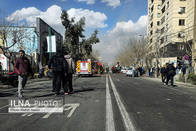 اطراف ستاد فرماندهی انتظامی تهران در عملیات هوایی امروز