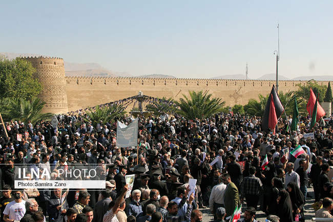 مراسم تشییع شهدای حادثه تروریستی حرم مطهر شاهچراغ(ع)