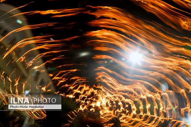 آیین مشعل گردانی دسته نجفی های مقیم قم