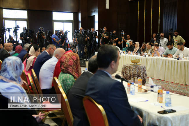 نشست خبری وزیر امور خارجه ایران در جمع رسانه‌های لبنانی ایرانی و بین