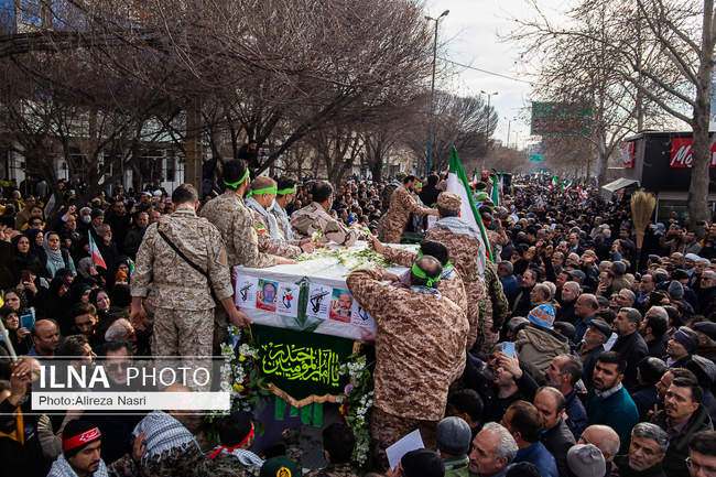 تشییع شهدای مدافع امنیت در قزوین