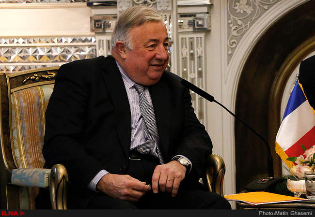 دیدار ژرار لارشه رئیس مجلس سنای فرانسه با آیت الله هاشمی رفسنجانی رئ