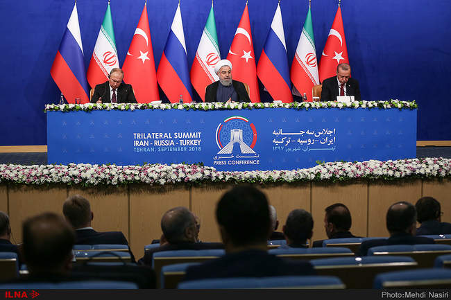 نشست مطبوعاتی رؤسای جمهور ایران، روسیه و ترکیه