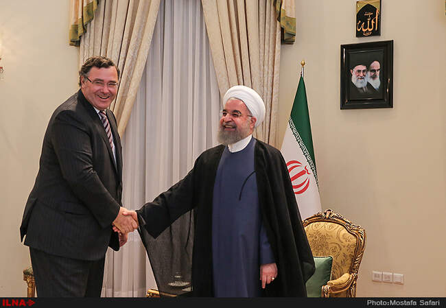 دیدار مدیر عامل شرکت توتال فرانسه با رییس جمهور