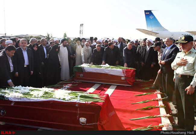 مراسم استقبال از جانباختگان فاجعه منا 