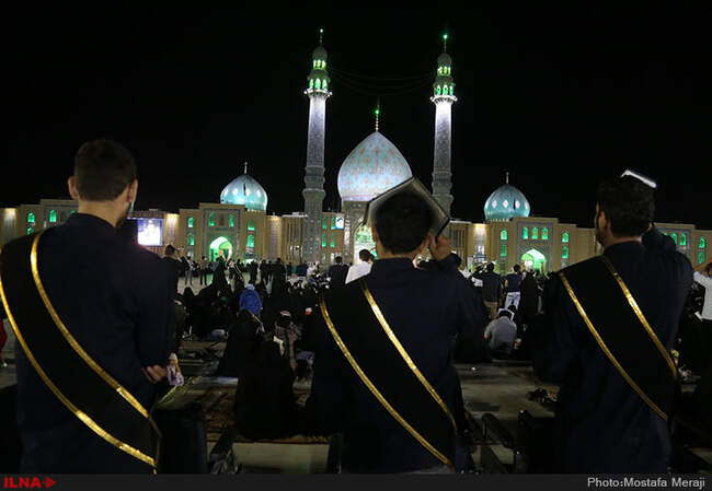 مراسم احیای اولین شب قدر در مسجد مقدس جمکران در قم