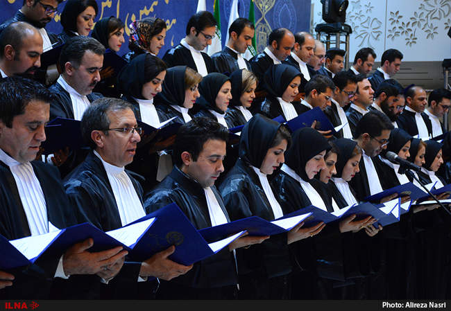 آیین تحلیف 57 کارآموز وکالت در قزوین