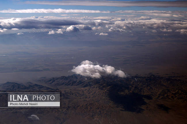 Aerial images of the snowy mountains on the border of Iran and Türkiye