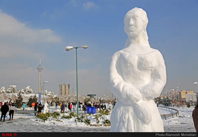 جشنواره ساخت مجسمه های برفی در تهران