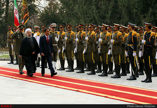 مراسم استقبال از رییس جمهوری اندونزی