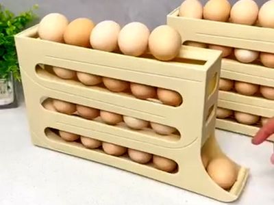 طراحی خلاقانه برای نگهداری تخم مرغ در یخچال + فیلم
