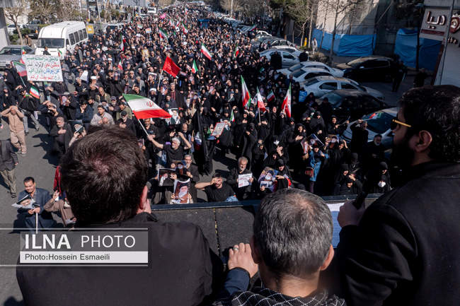 راهپیمایی مردم تهران در اعلام انزجار از جنایات آمریکا و رژیم صهیونیس