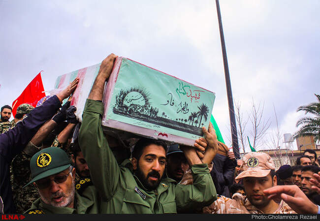 تشیع پیکر مطهر دو شهید گمنام در ساری‎