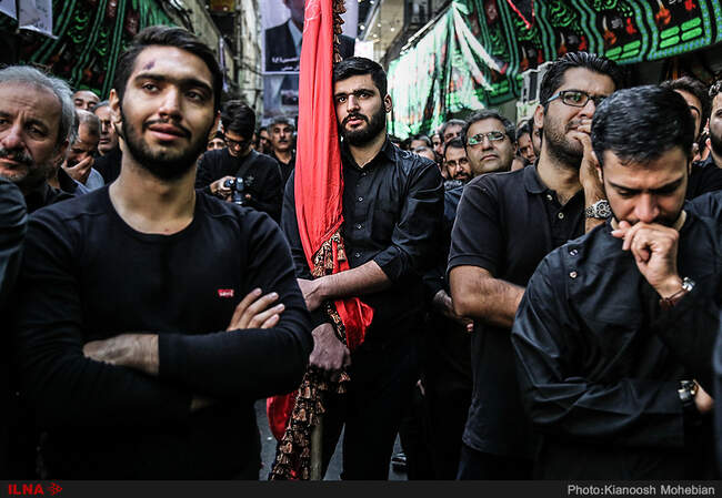 مراسم عزاداری تاسوعای حسینی در بازار تهران
