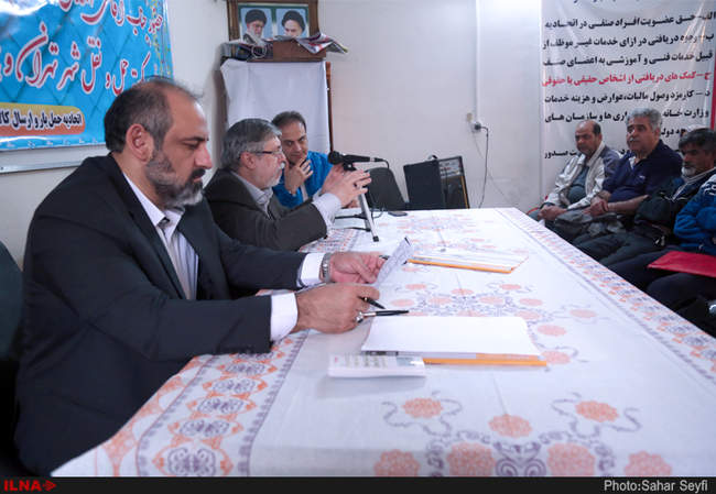 سرخو در جمع اعضای اتحادیه صنف حمل و نقل بارسبک و پیک موتوری