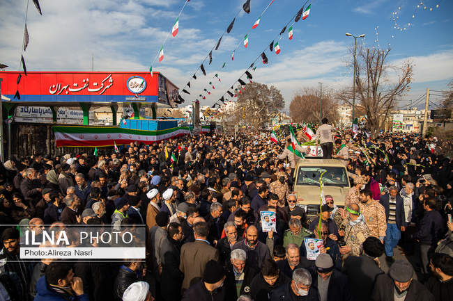 تشییع شهدای مدافع امنیت در قزوین به روایت تصویر