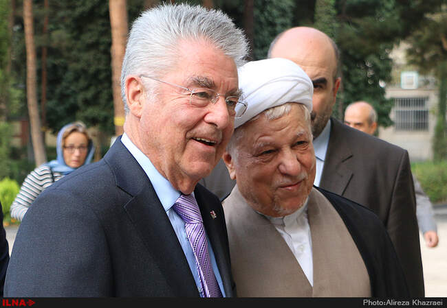 دیدار رییس جمهوری اتریش با آیت الله‌هاشمی رفسنجانی رییس مجمع تشخیص مصلحت نظام 