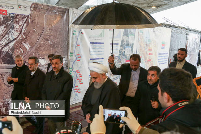 افتتاح منطقه یک آزادراه تهران- شمال با حضور رئیس جمهور