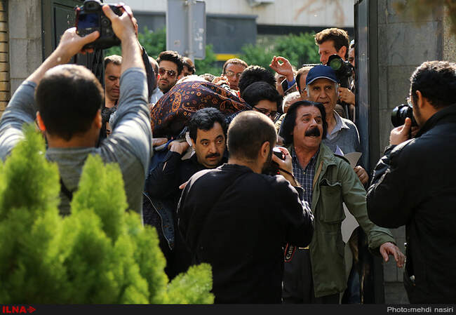 مراسم تشییع پیکر بانو ثریا حکمت در خانه سینما