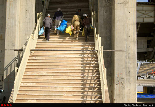 آماده سازی ورزشگاه نقش جهان برای روز افتتاحیه