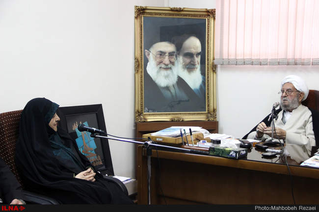 دیدار معصومه ابتکار با آیت الله امینی