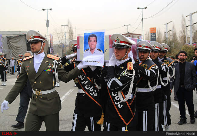 تشییع پیکر سه تن از شهدای کشتی سانچی  در مصلای تهران